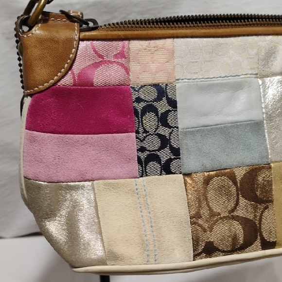 SALE! Authentic Coach Pastel Patchwork Small Vintage Y2K Shoulder Bag W Hangtag - Picture 16 of 16